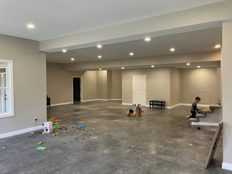 Basement finished with sheetrock and trim, new electrical ran and new lighting.